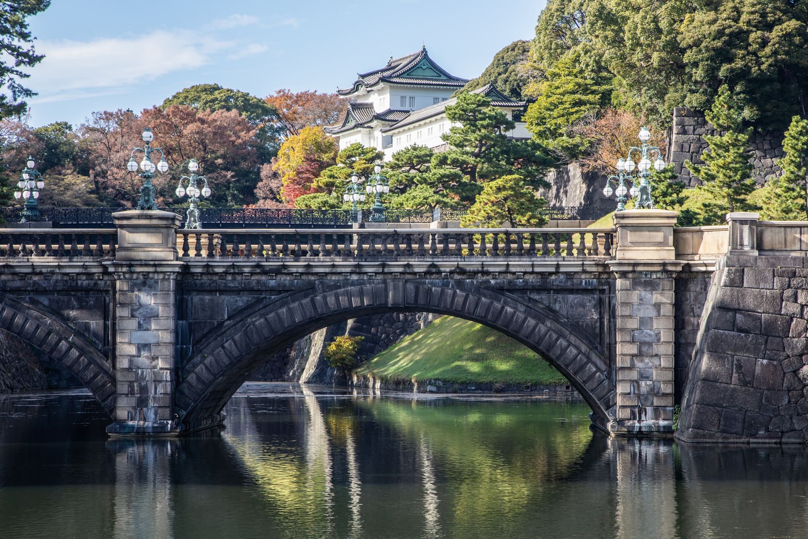 Nijubashi Bridge and Fushimi-yagura watchtower at the Imperial Palace